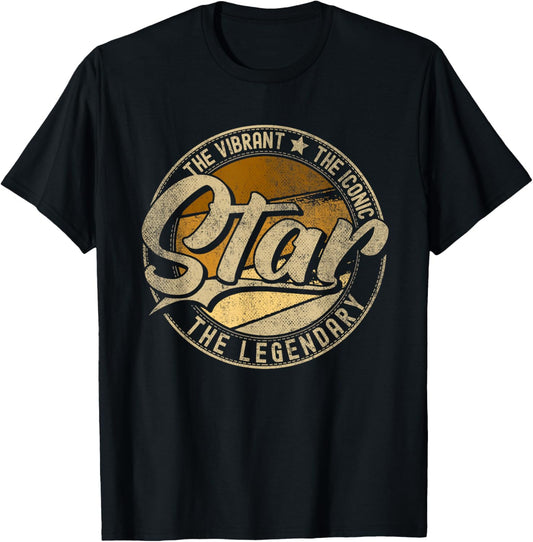 Star ID | Idaho | Vintage Distressed T-Shirt - T-Shirt | Black