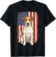 Jack Russell Terrier USA Flag T-Shirt - T-Shirt | Black