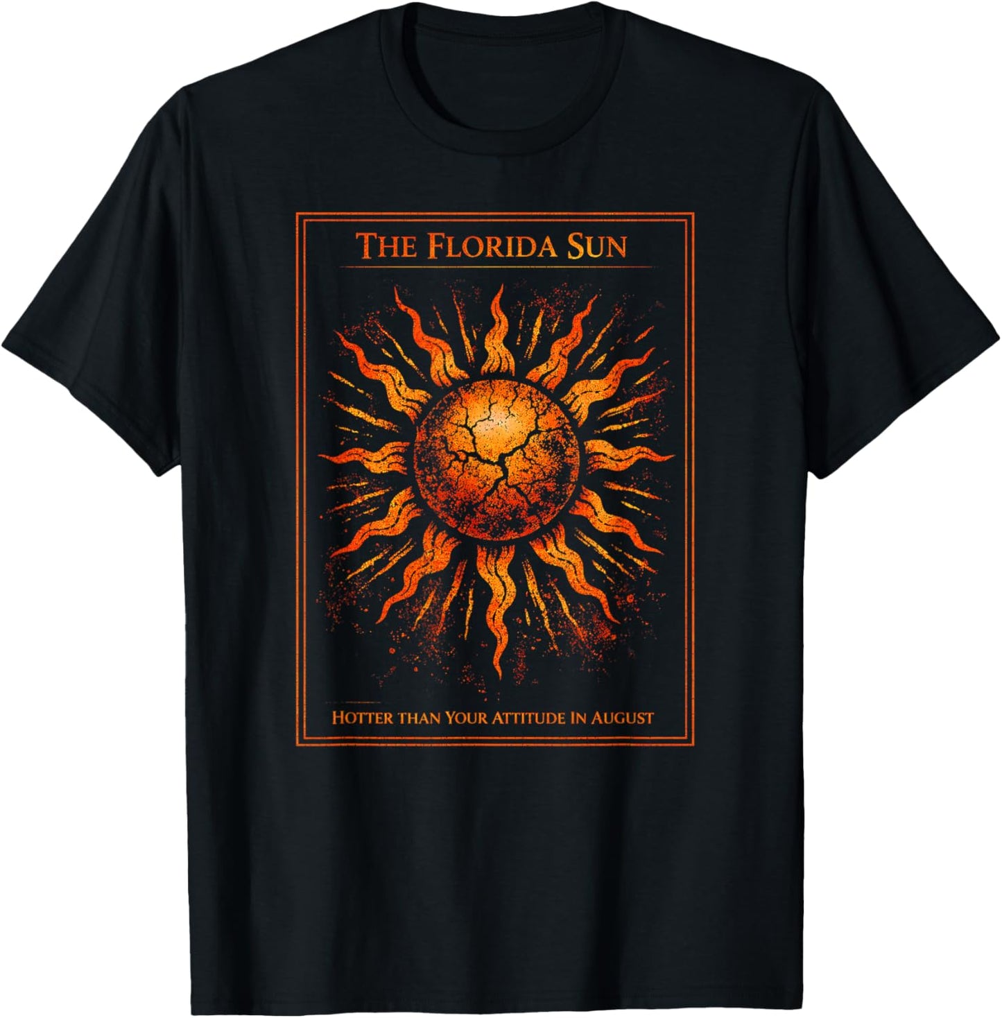 The Florida Sun Tarot Card Summer T-Shirt - T-Shirt | Black