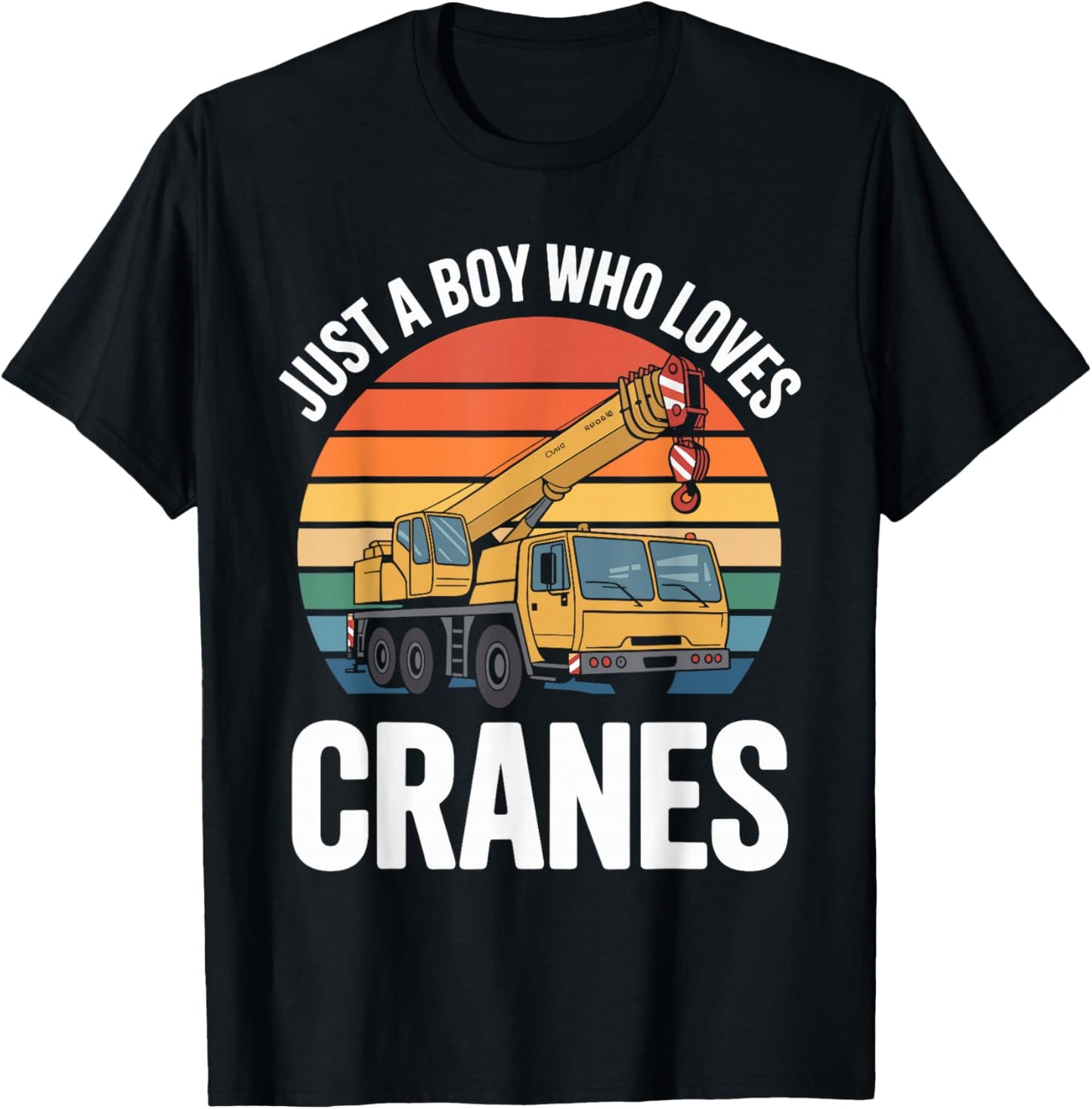 Just a Boy Who Loves Cranes T-Shirt - T-Shirt | Black