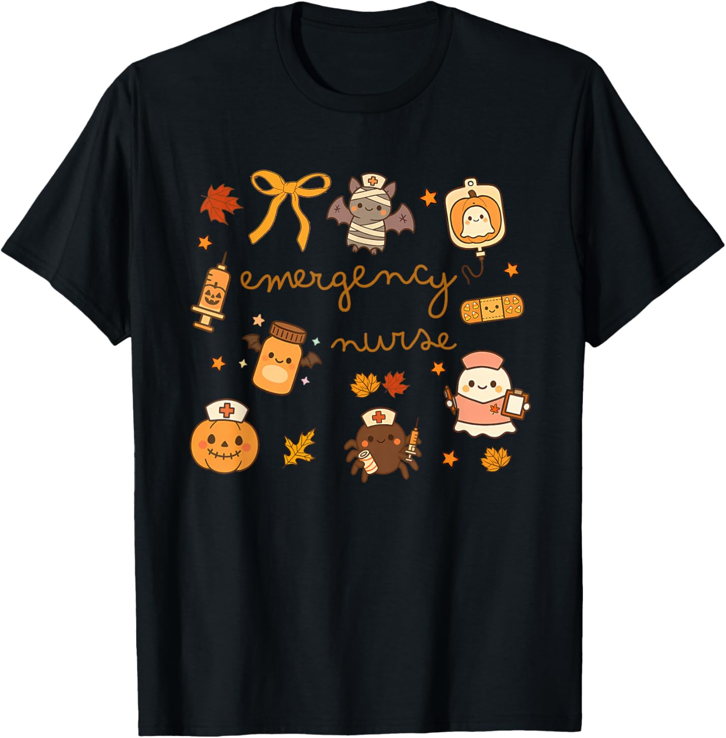 Emergency Department Halloween ER Nurse Halloween T-Shirt - T-Shirt | Black