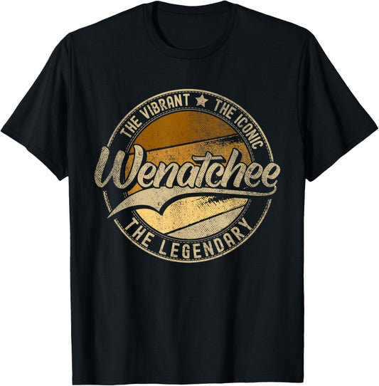 Wenatchee WA | Washington | Vintage Distressed T-Shirt - T-Shirt | Black