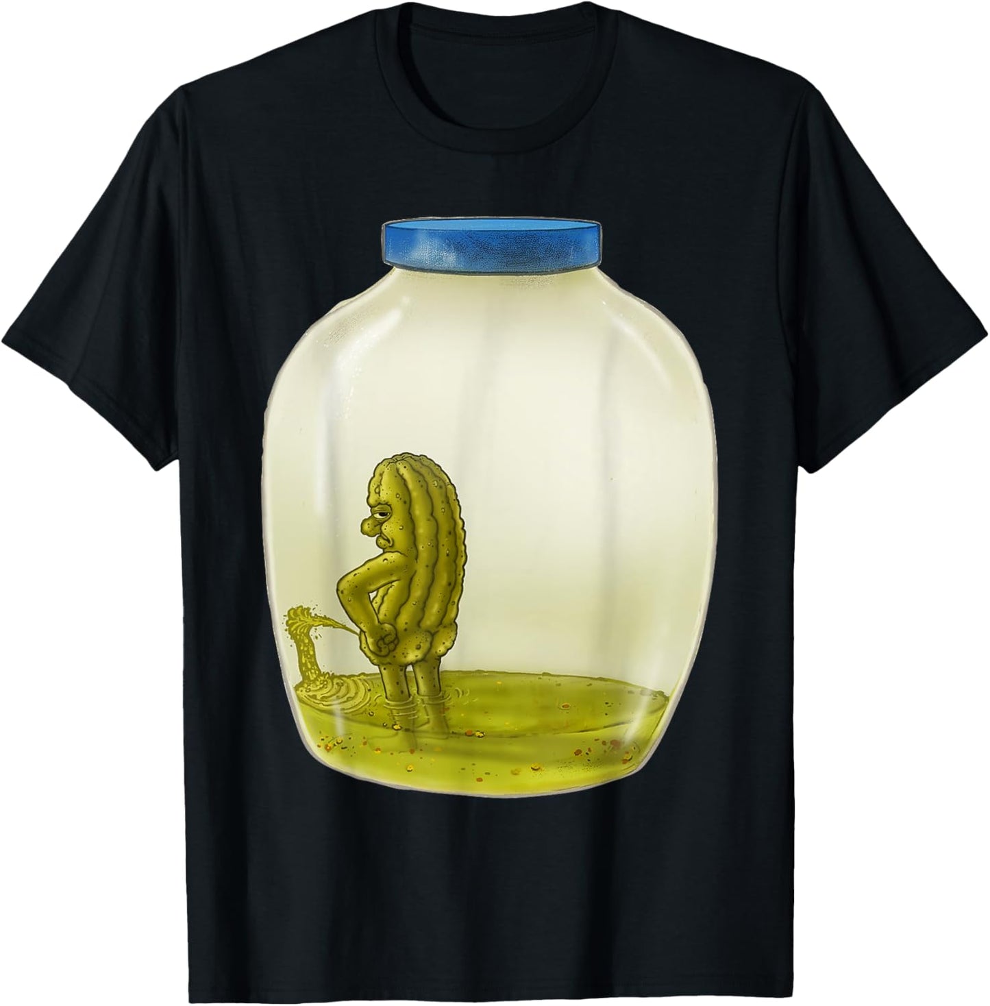 Signed Fine Art - Piss and Vinegar - Funny Grumpy Pickle Pee T-Shirt - T-Shirt | Black
