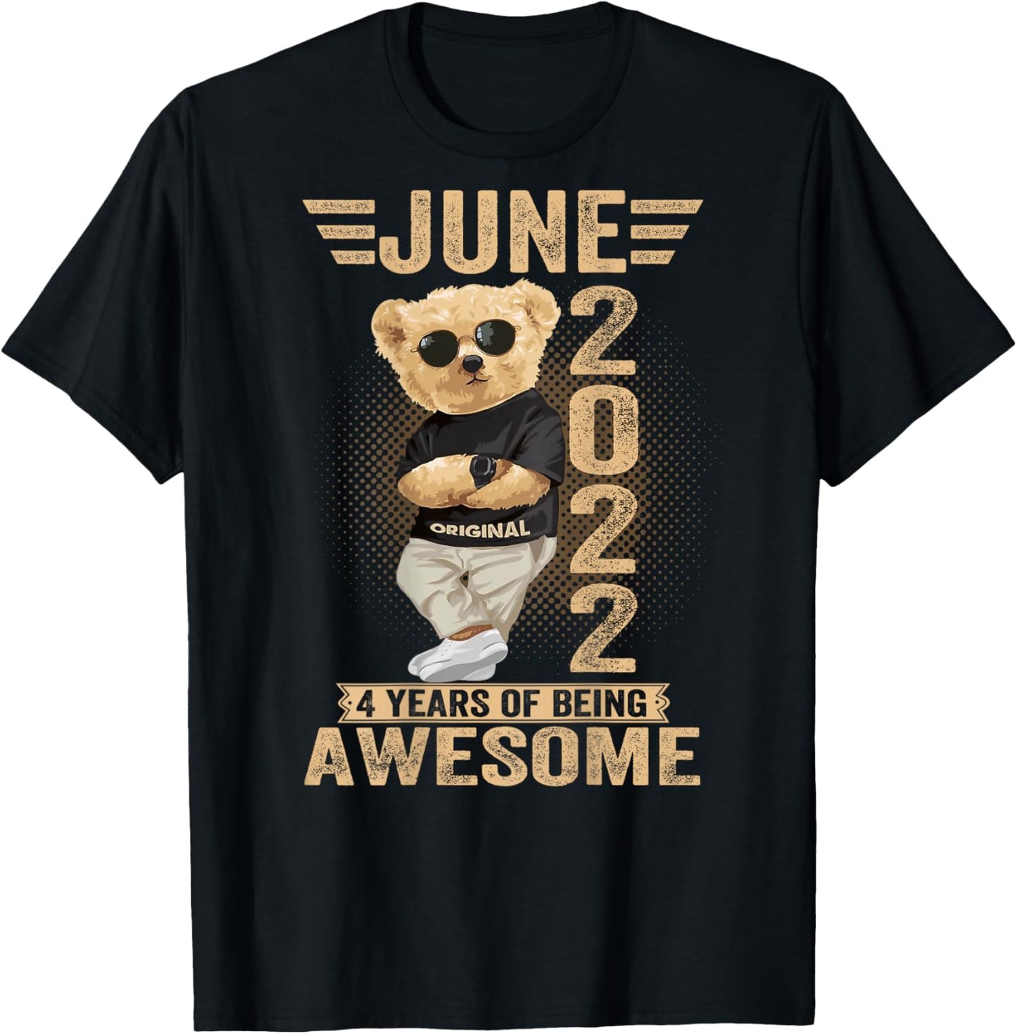 Ours en Peluche (sur Le Dos) 4 Juin pour Homme et Femme 2022 T-Shirt - T-Shirt | Black