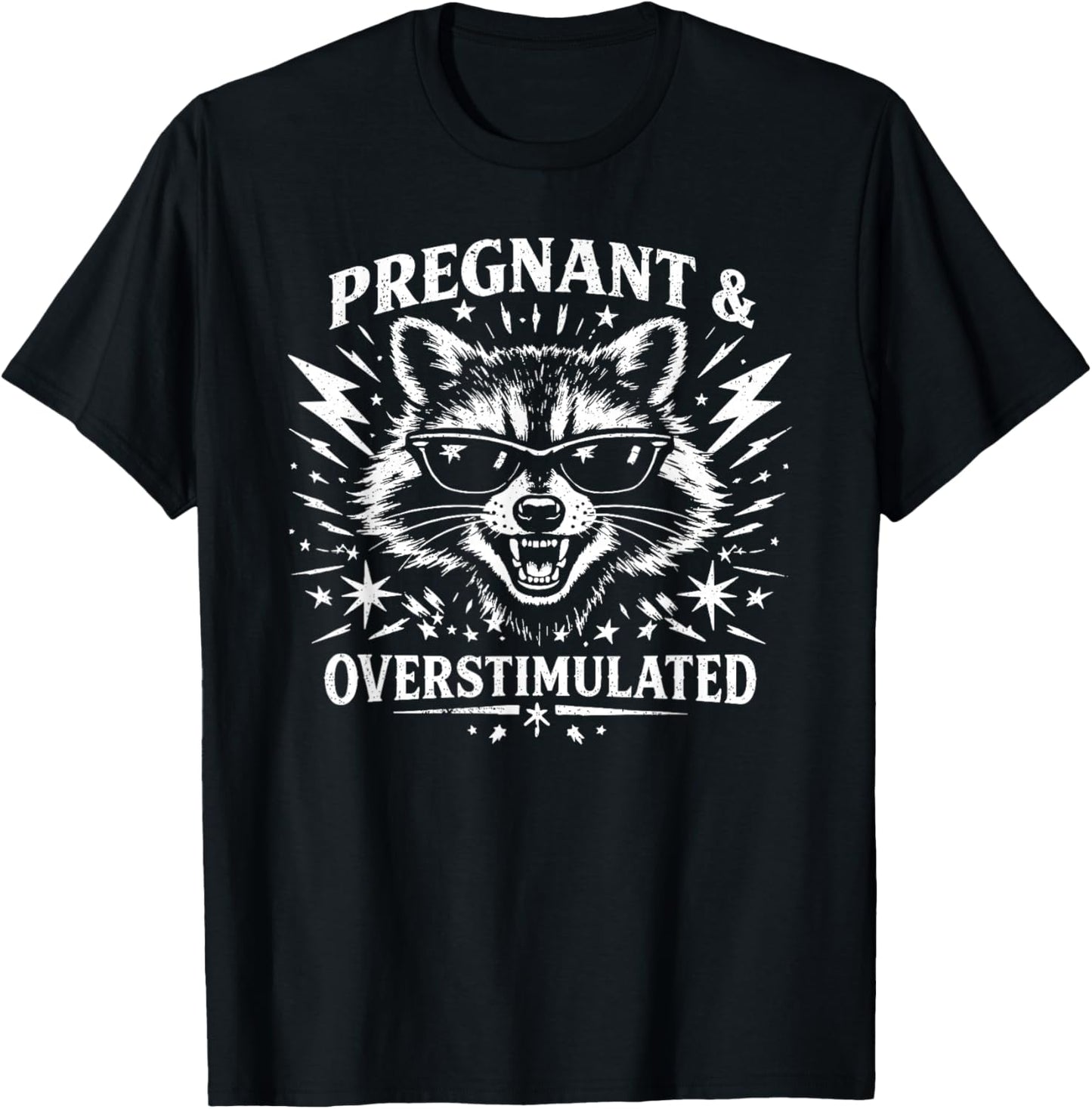 Feral and Pregnant Maternity Mom to Be T-Shirt - T-Shirt | Black