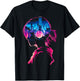 Anime Music Headphones Girl T-Shirt - T-Shirt | Black