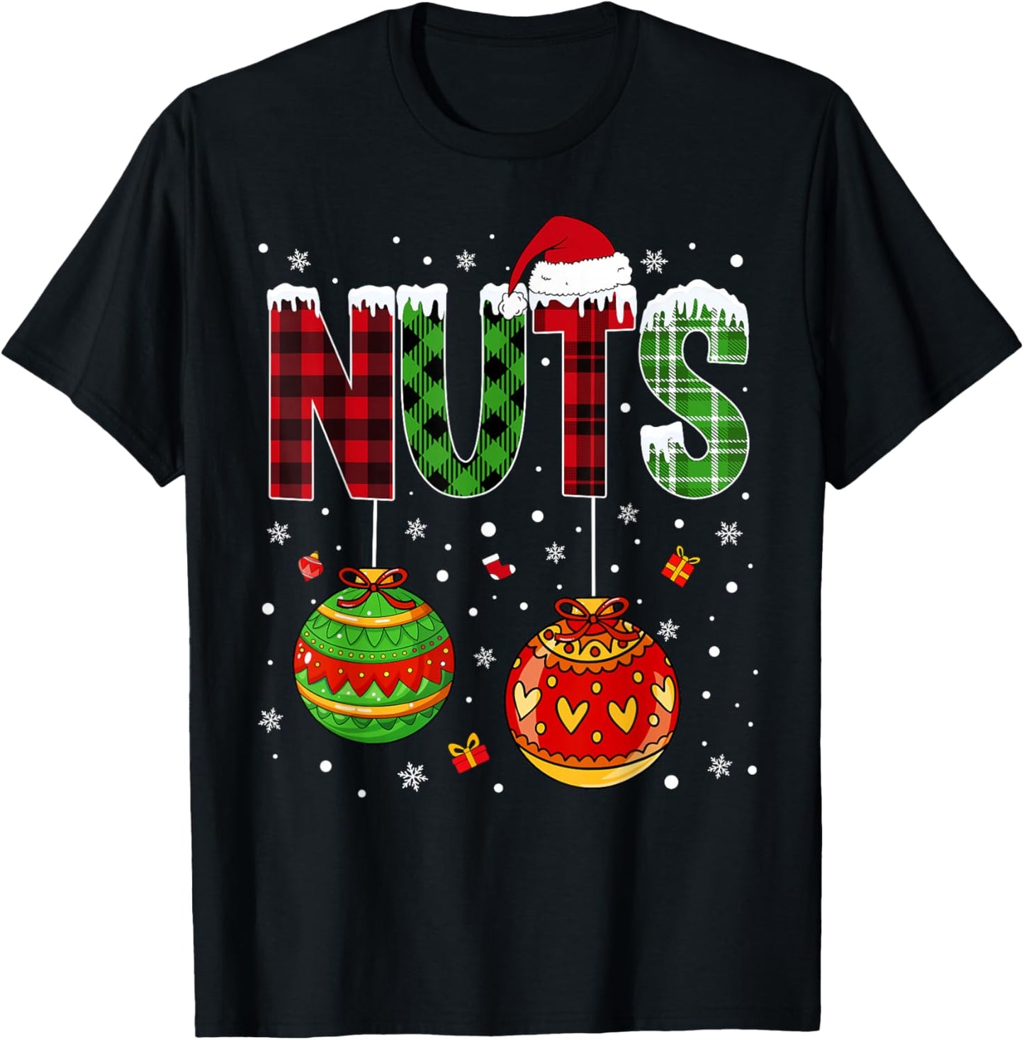 Chestnuts Matching Family Funny Chest Nuts Christmas Couples T-Shirt - T-Shirt | Black