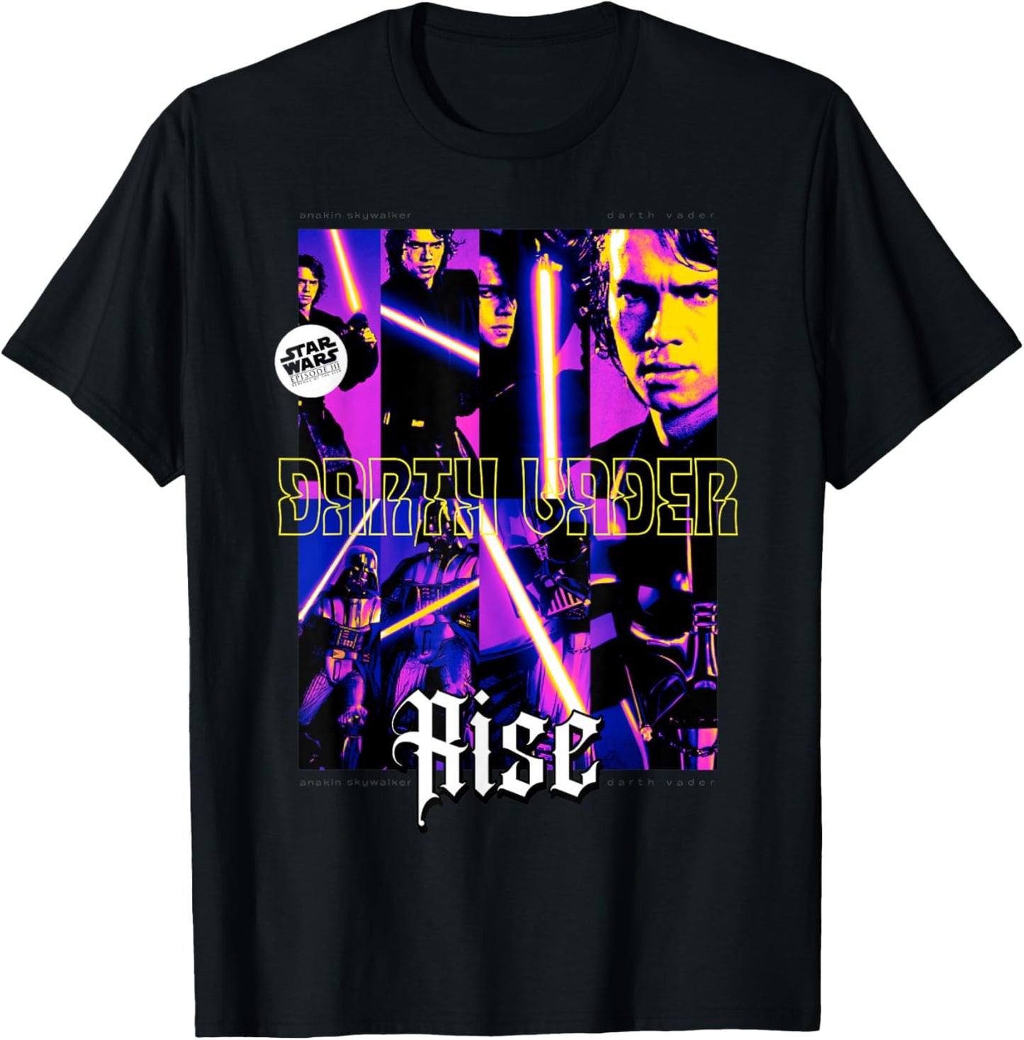 Star Wars Revenge of the Sith Darth Vader Rise Collage T-Shirt - T-Shirt | Black