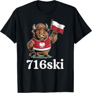 716ski Dyngus Day 2025 in Buffalo, New York Polish American T-Shirt - T-Shirt | Black