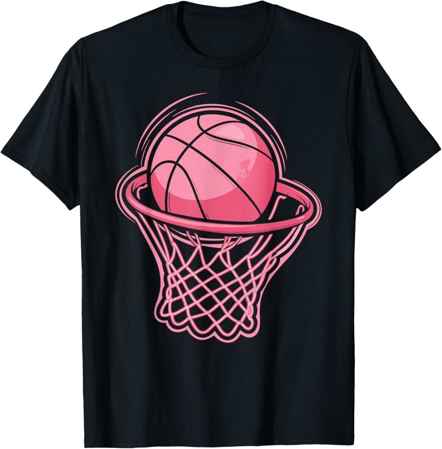 Vintage Pink Basketball Toddler Girl T-Shirt - T-Shirt | Black