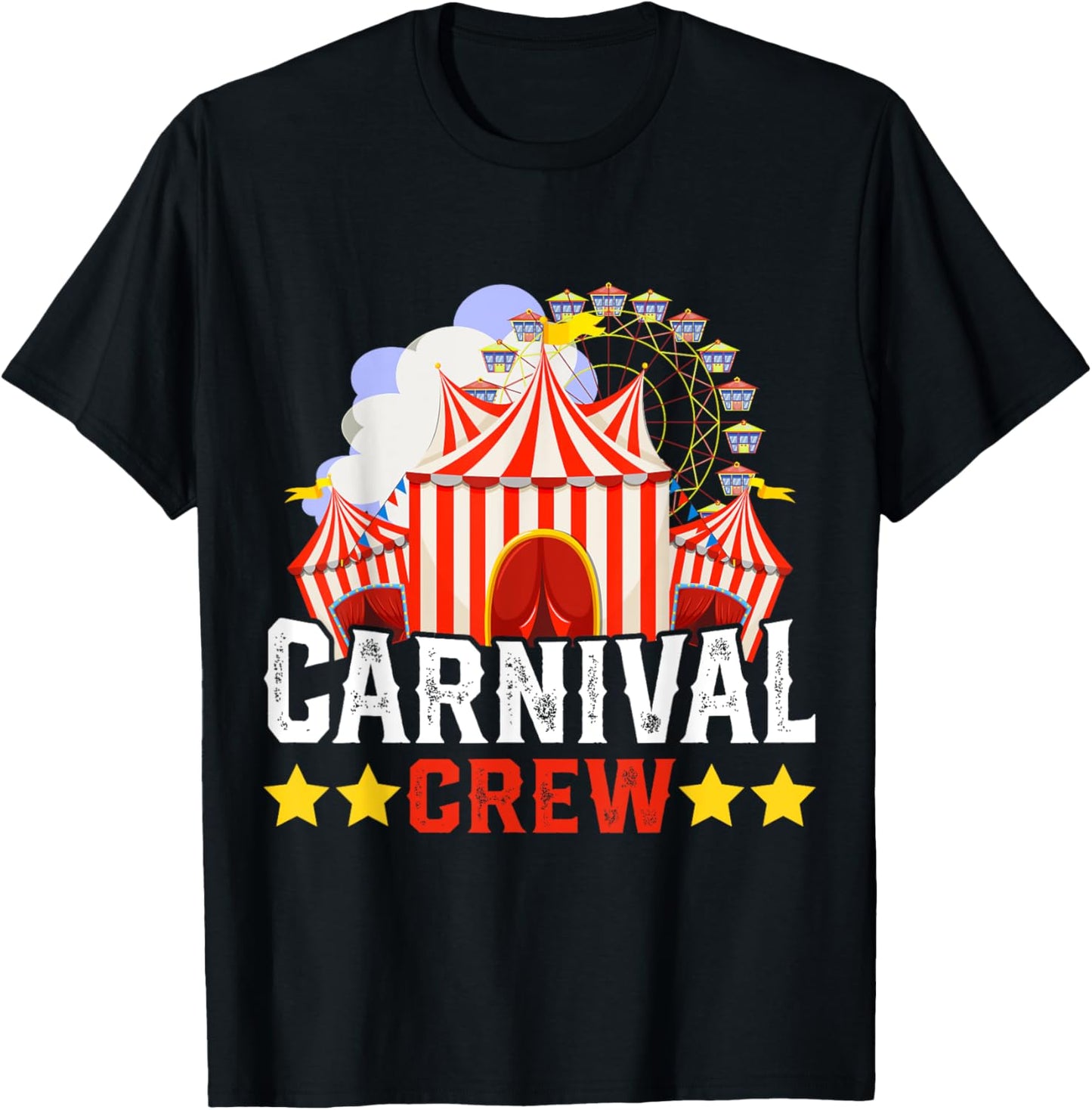 Carnival Crew Funny Circus Staff Costume Circus Theme Party T-Shirt - T-Shirt | Black
