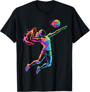Joueur de Volleyball Femme Enfant et Fille T-Shirt - T-Shirt | Black