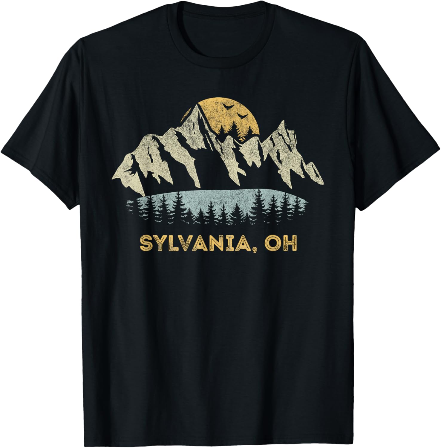 Sylvania Ohio Mountain Sunset Sunrise OH T-Shirt - T-Shirt | Black