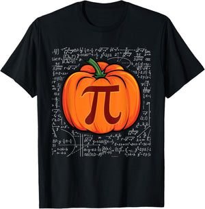 Funny Pumpkin Pi Math Halloween Thanksgiving Pie Pi Day T-Shirt - T-Shirt | Black