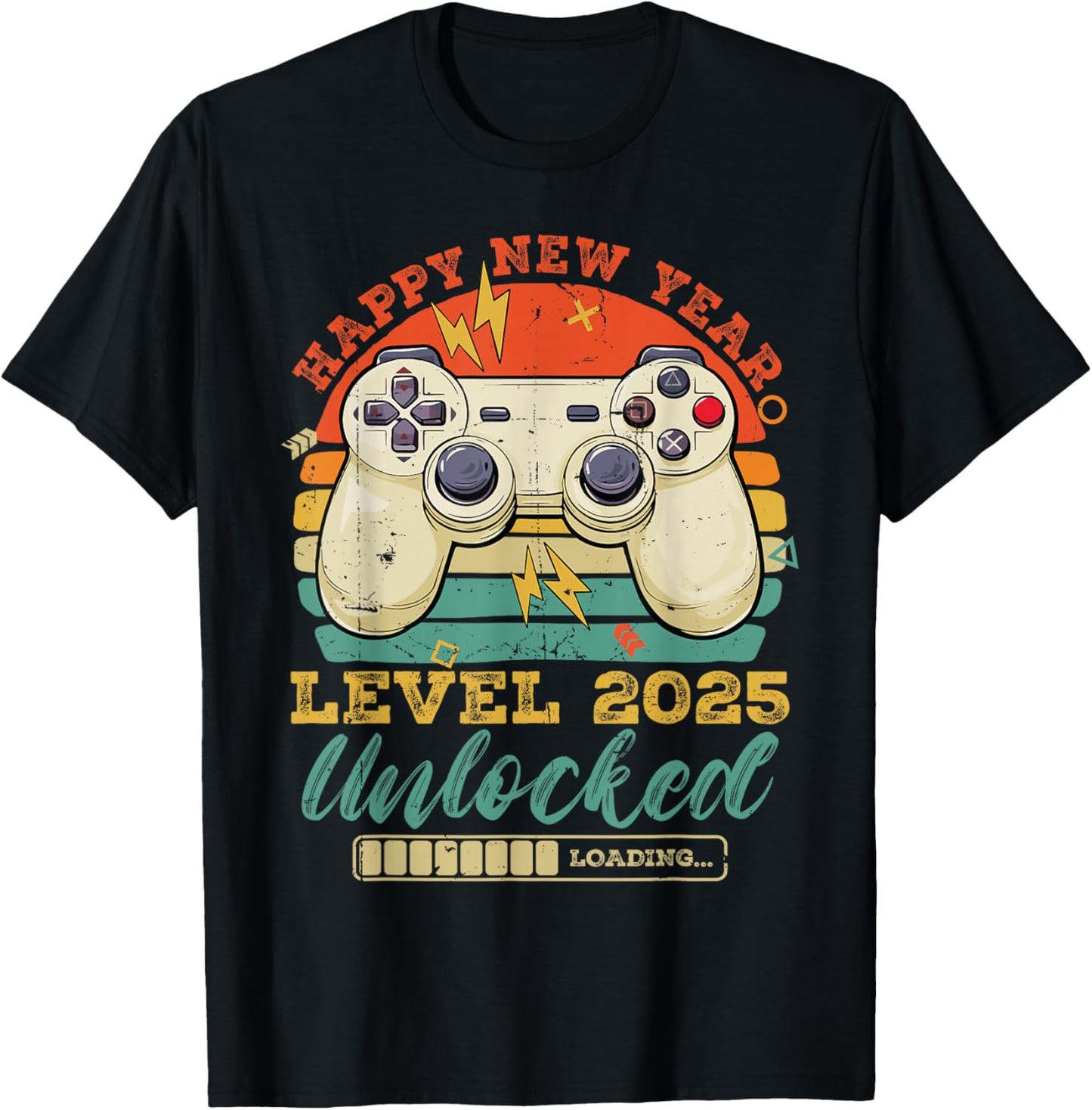 Happy New Year Level 2025 Unlocked New Years Eve Party Boys T-Shirt - T-Shirt | Black
