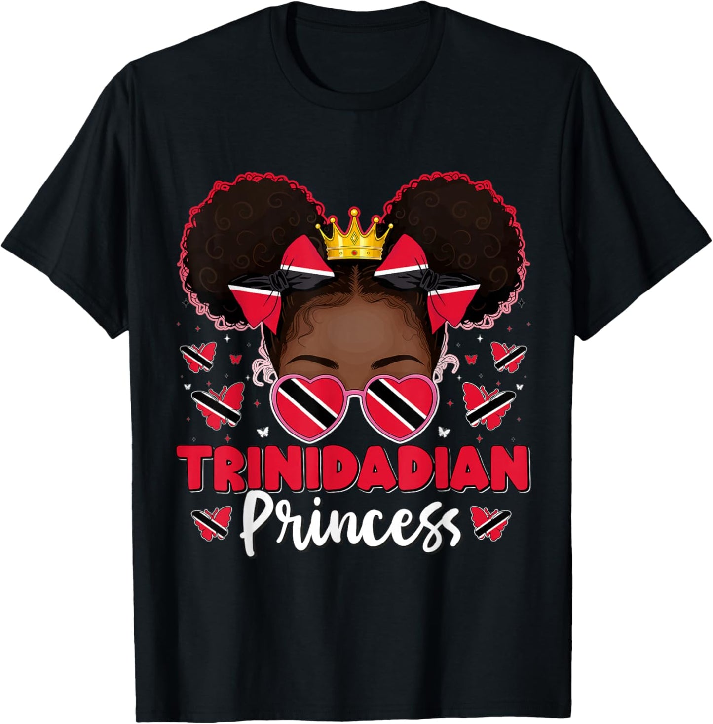 Trinidadian Princess Trinidad and Tobago Flag Trini Women T-Shirt - T-Shirt | Black