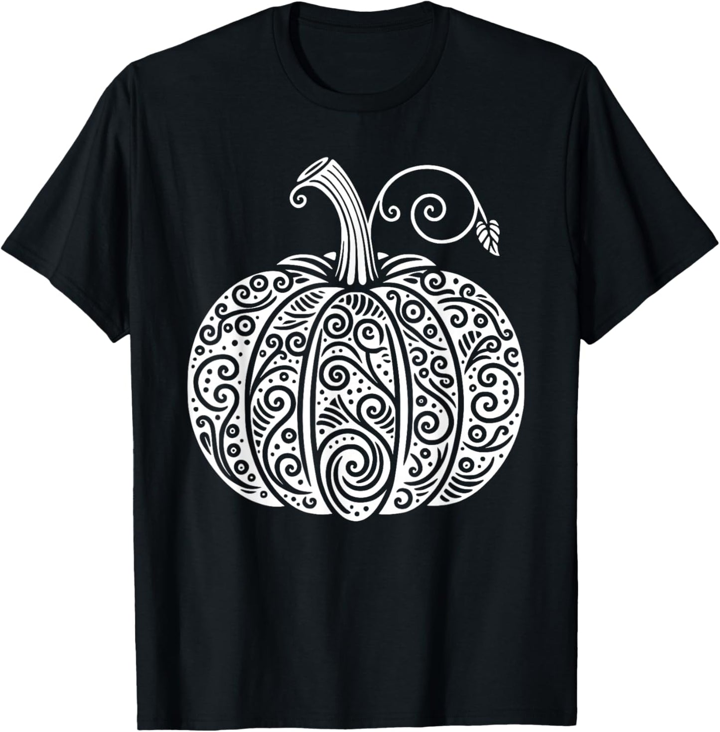 Autumn Fall Pumpkin Shirt Women Cute Thanksgiving Halloween T-Shirt - T-Shirt | Black