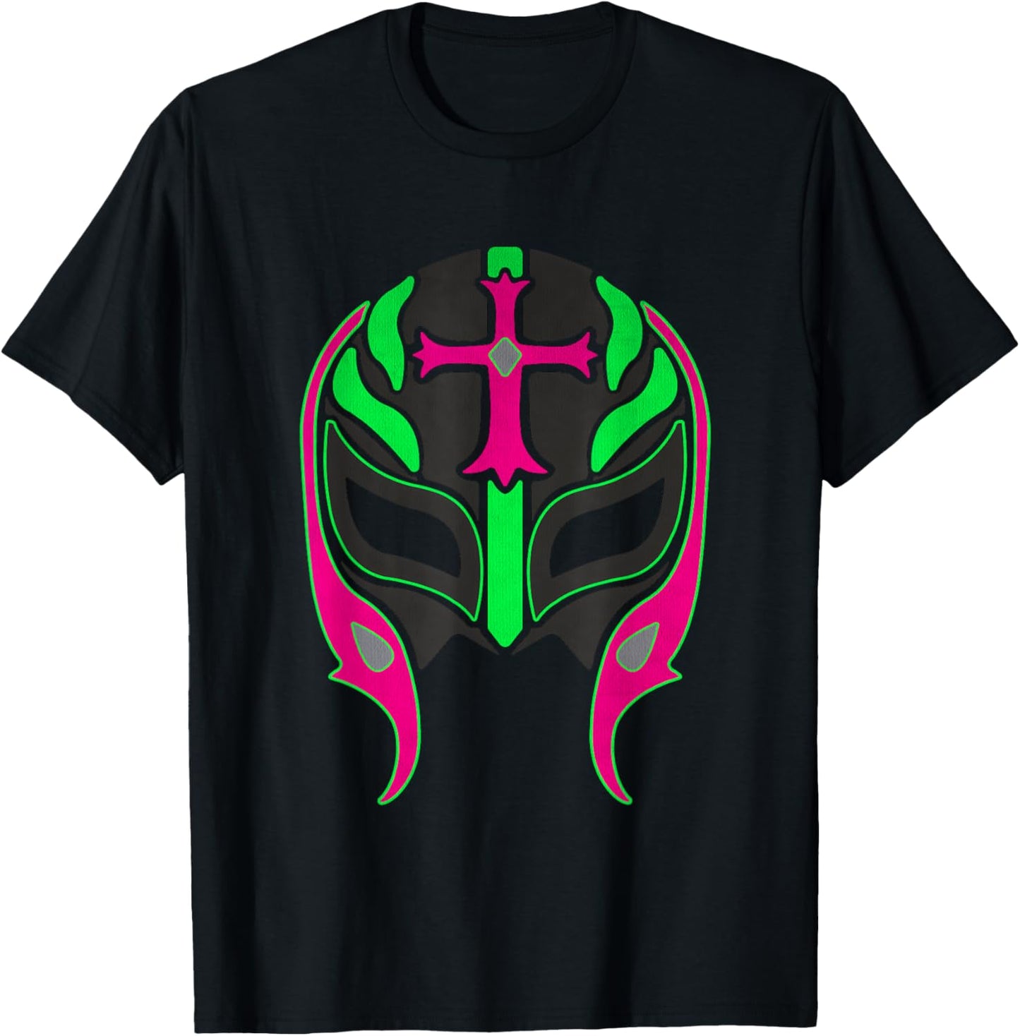 Art Wrestling Mask Graphic Gift Lucha Libre Vintage T-Shirt - T-Shirt | Black