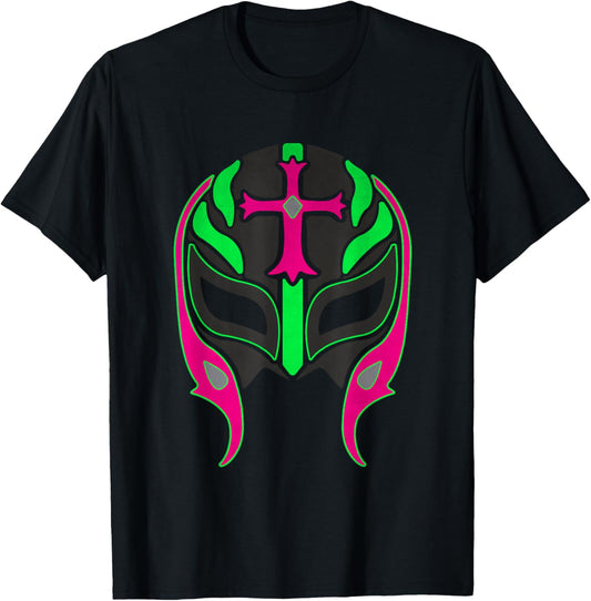Art Wrestling Mask Graphic Gift Lucha Libre Vintage T-Shirt - T-Shirt | Black