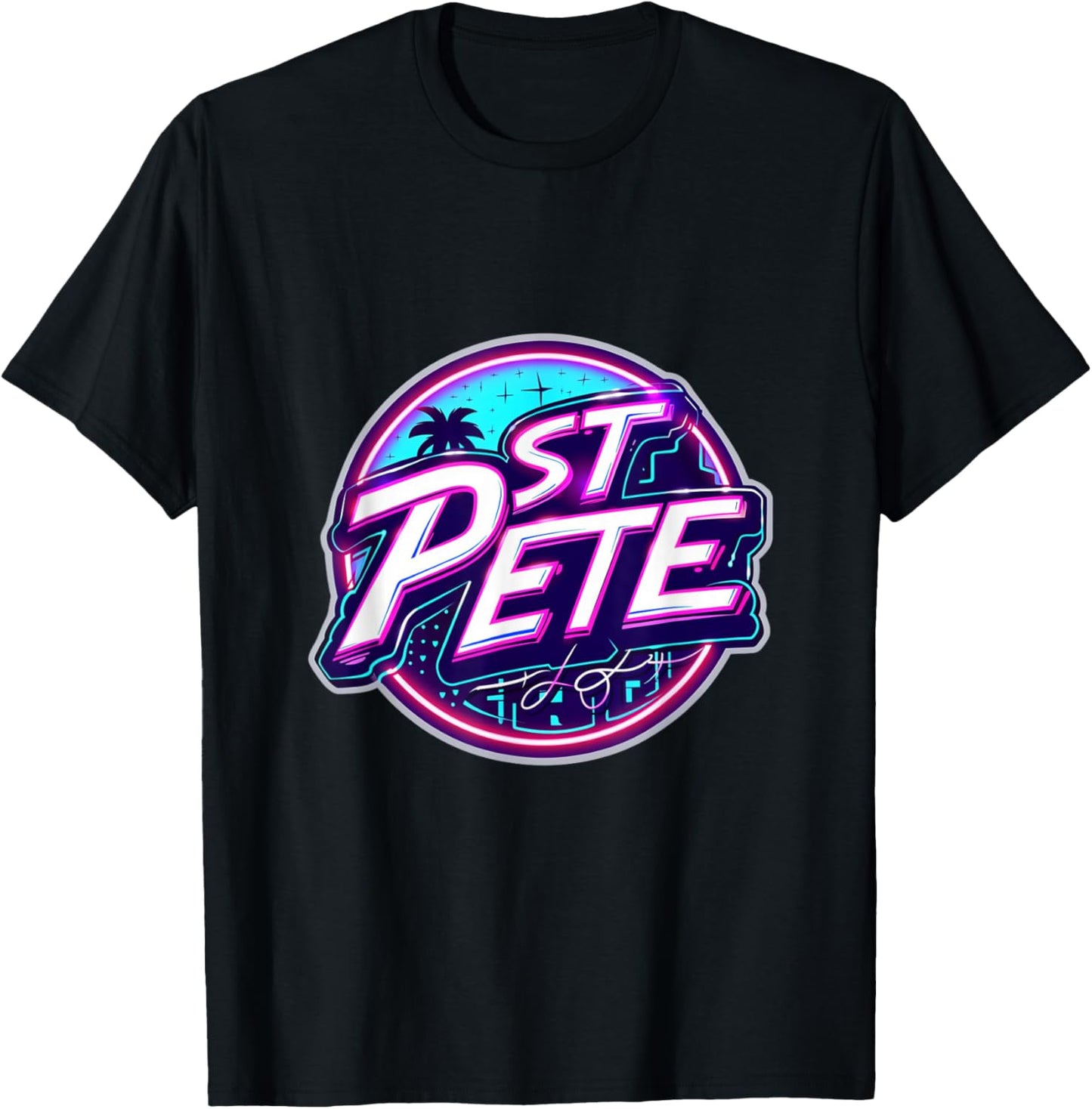 St. Pete Beach Florida St. Petersburg Palm Trees Sunshine T-Shirt - T-Shirt | Black