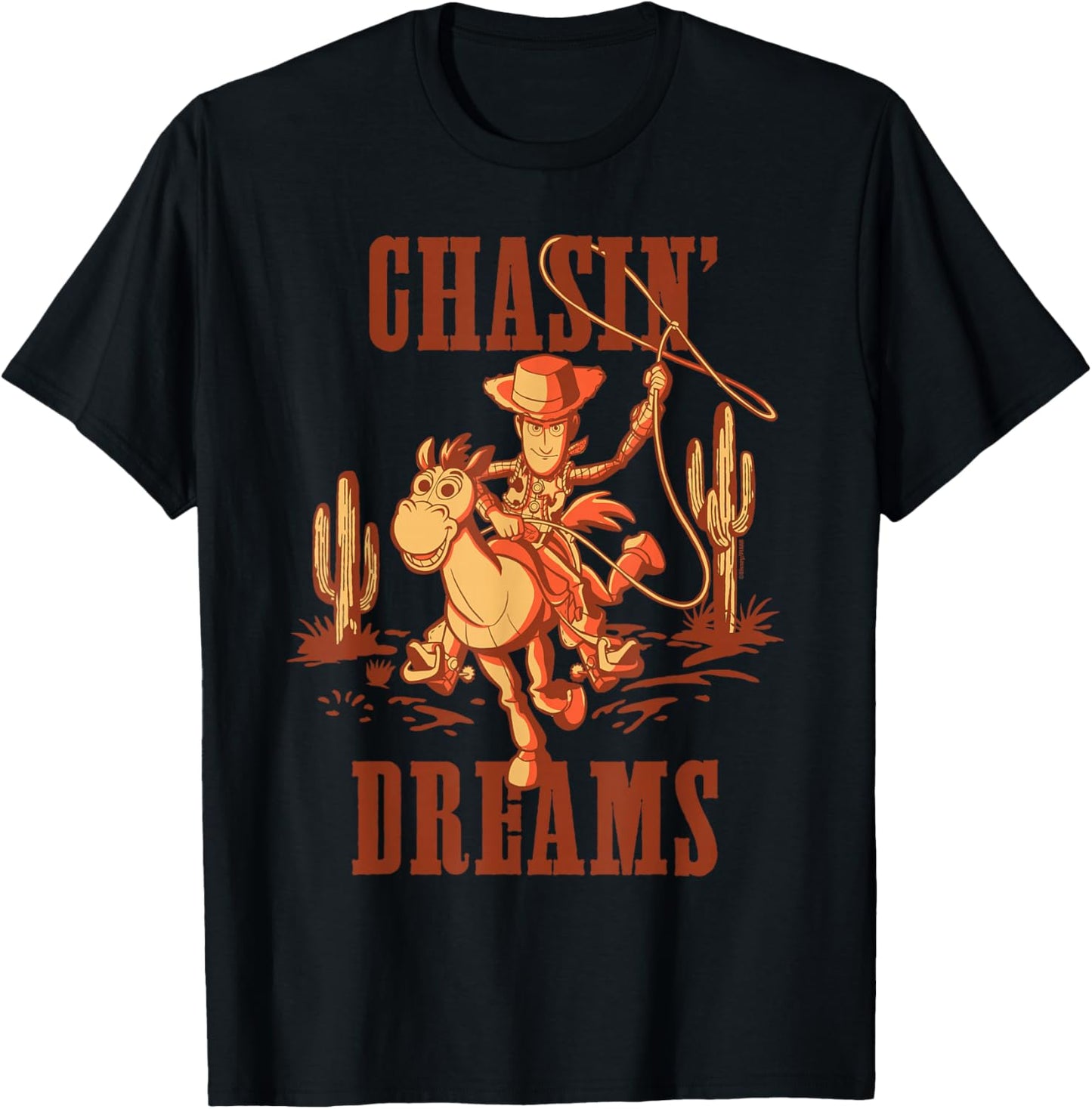 Disney and Pixar's Toy Story Woody & Bullseye Chasin' Dreams T-Shirt - T-Shirt | Black