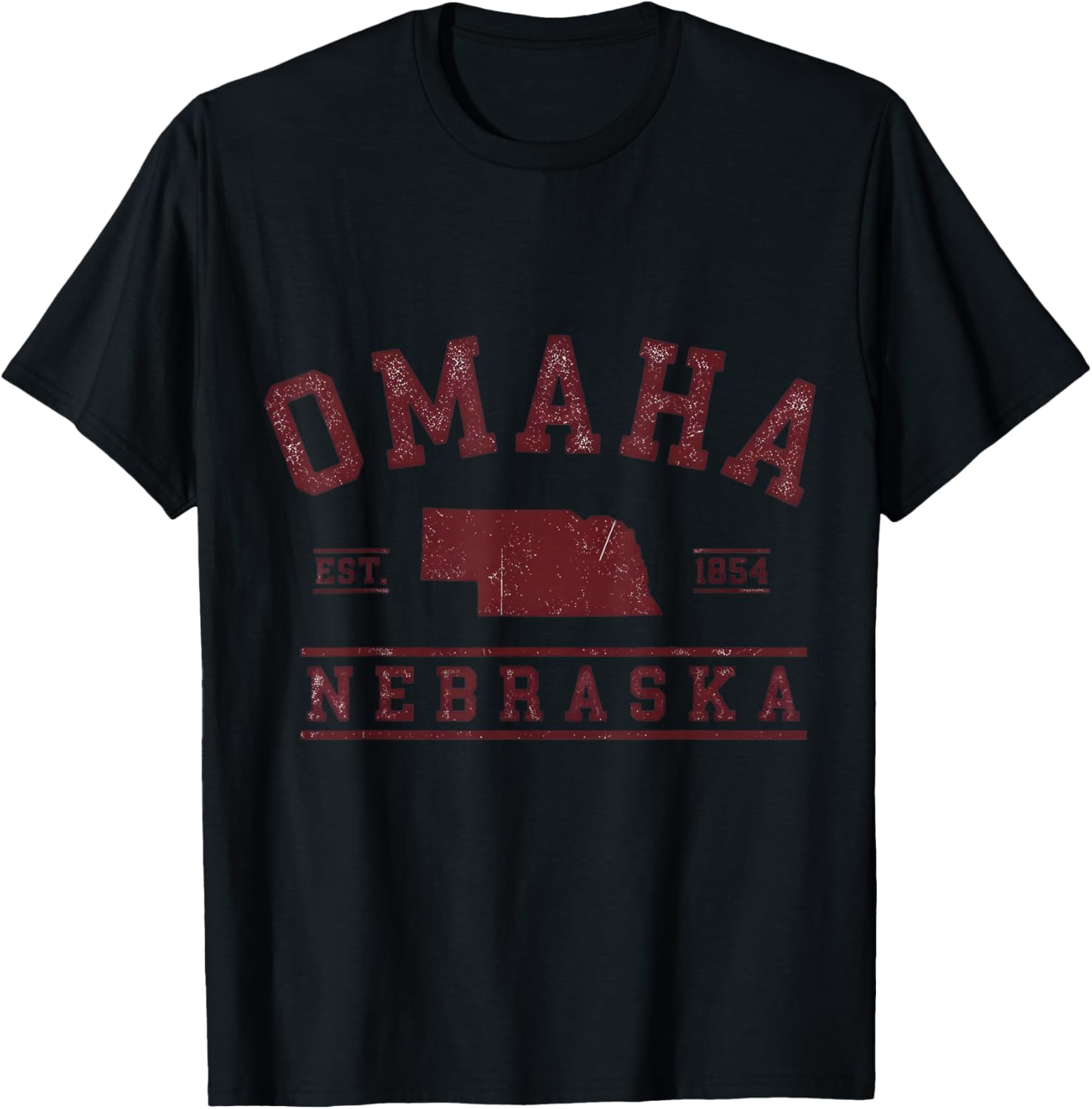 Omaha Nebraska Est 1854 T-Shirt - T-Shirt | Black
