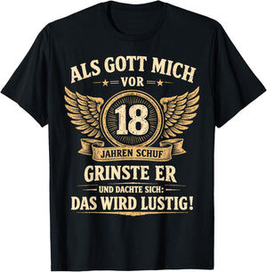 18th Birthday Boy Girl 18 Years 2008 Funny Gift T-Shirt - T-Shirt | Black