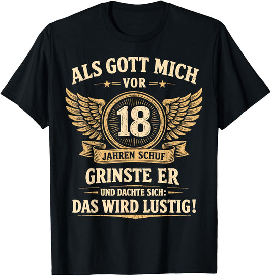 18th Birthday Boy Girl 18 Years 2008 Funny Gift T-Shirt - T-Shirt | Black