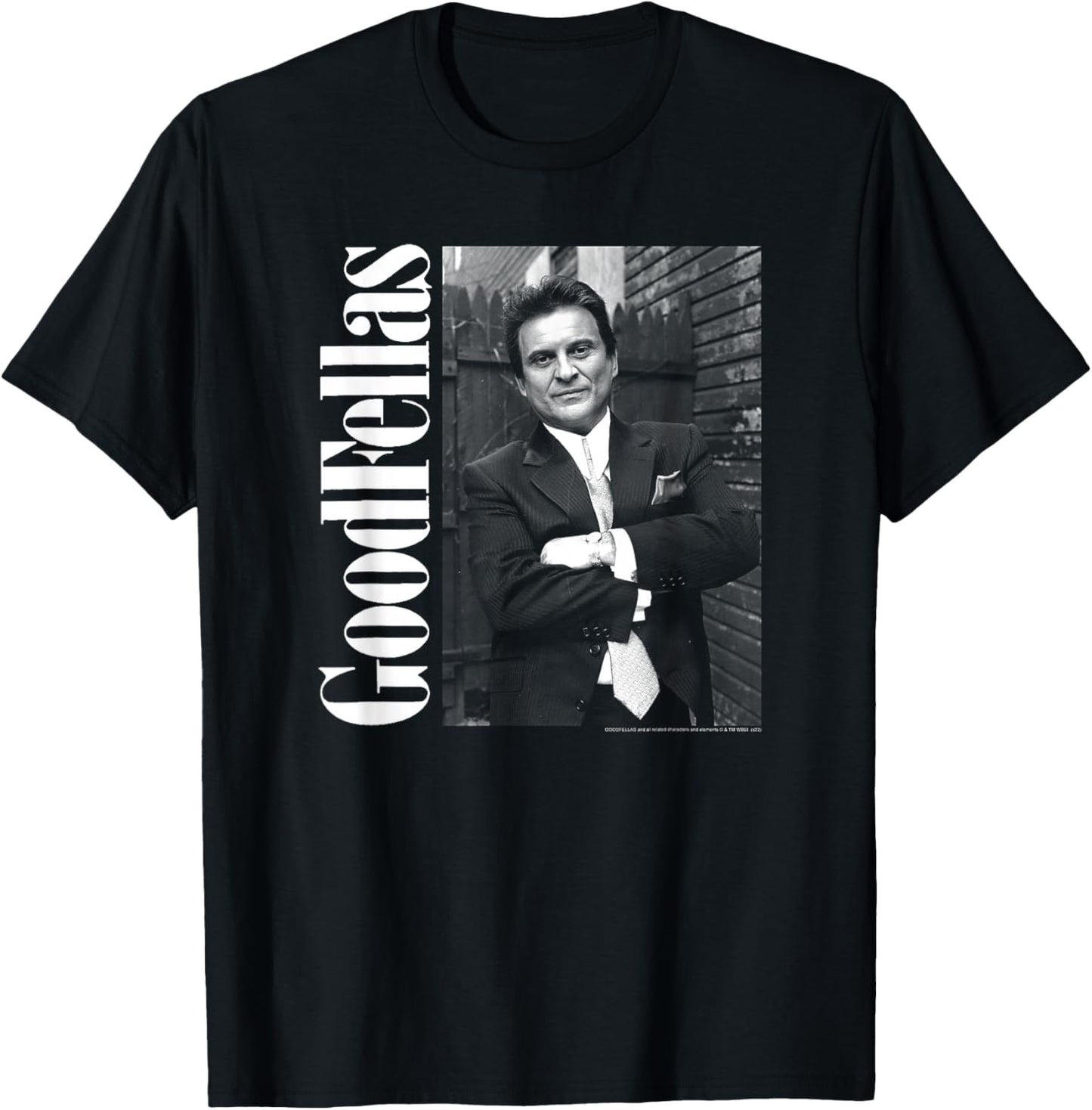 Goodfellas Black and White Tommy Portrait Movie T-Shirt - T-Shirt | Black