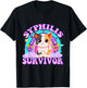 Syphilis Survivor Funny Cat Sarcastic Y2K Inappropriate Meme T-Shirt - T-Shirt | Black