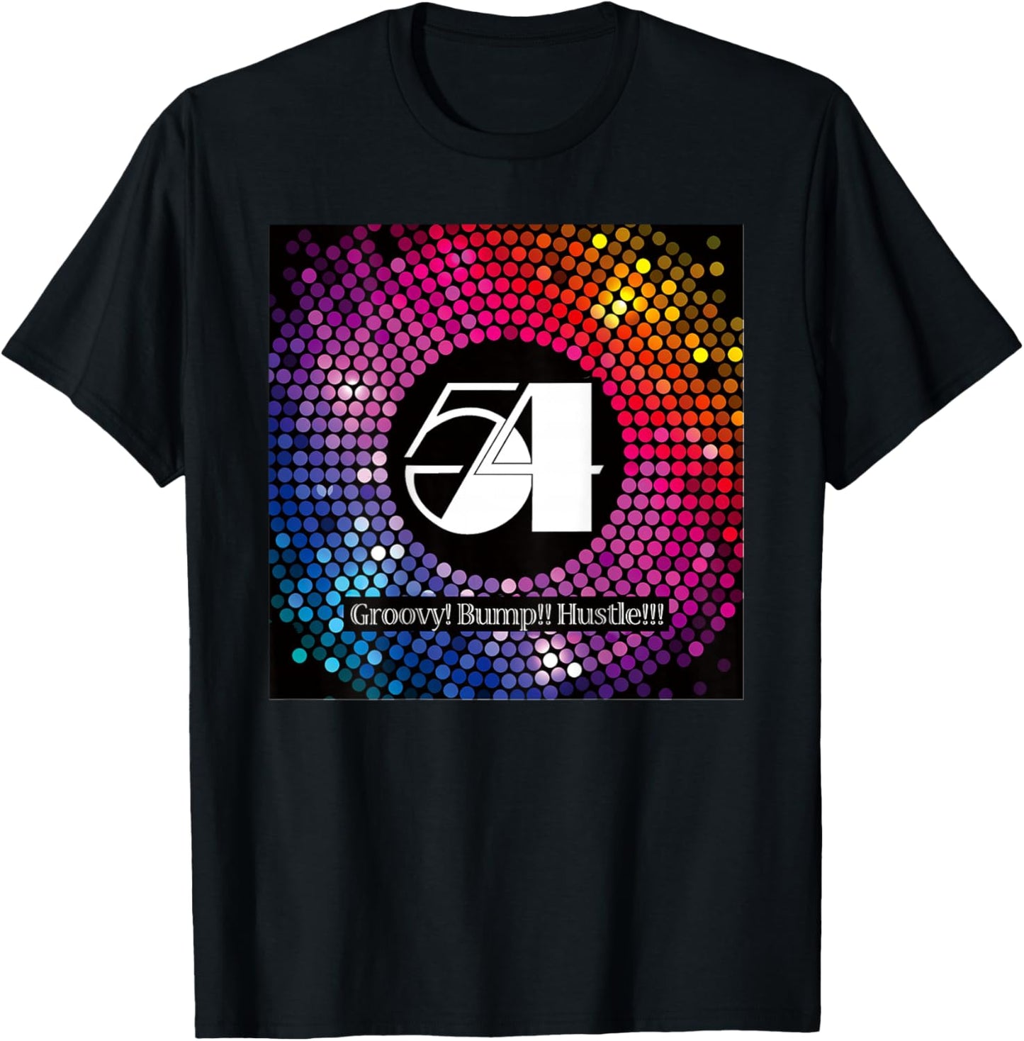 Disco Freaks Store Studio 54 Disco Groovy 015 Back Printed T-Shirt - T-Shirt | Black