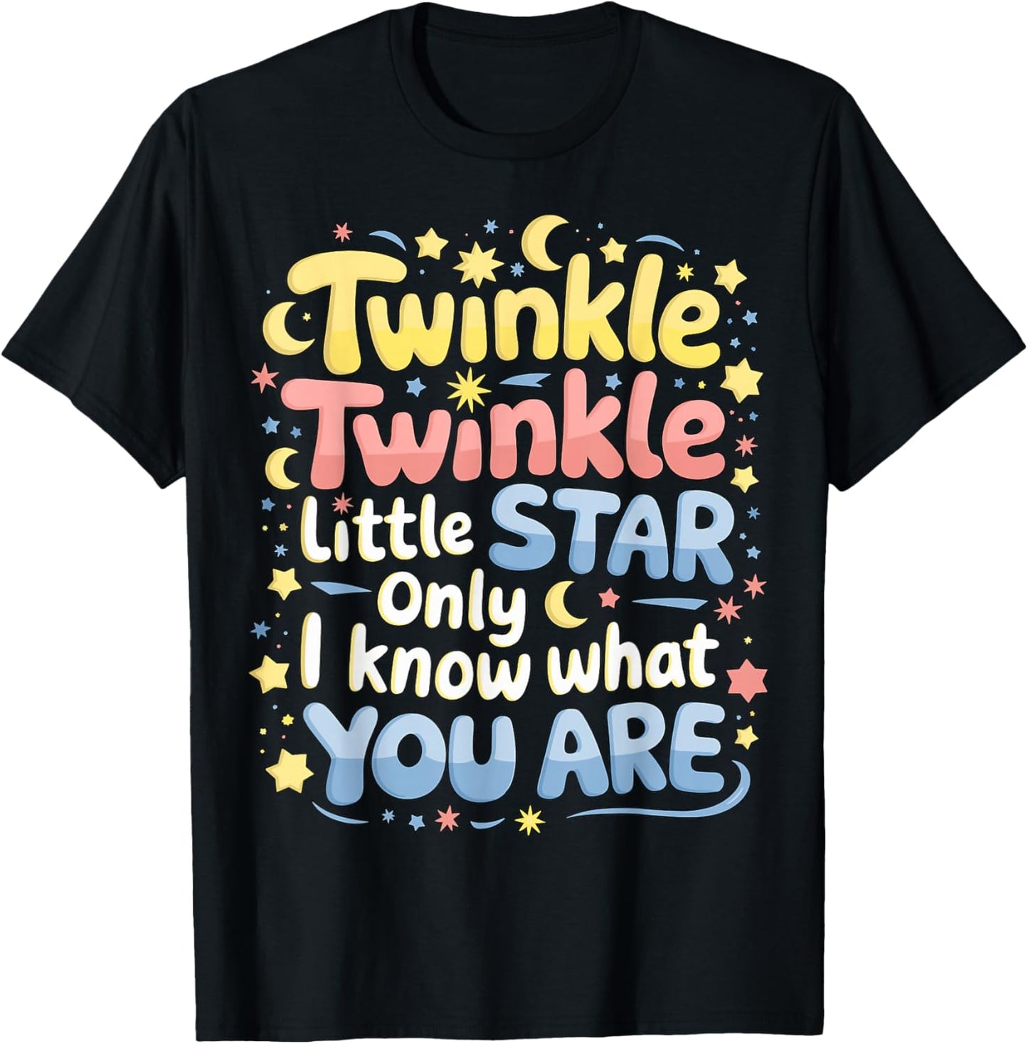 Twinkle Twinkle Little Star Baby Gender Reveal T-Shirt - T-Shirt | Black