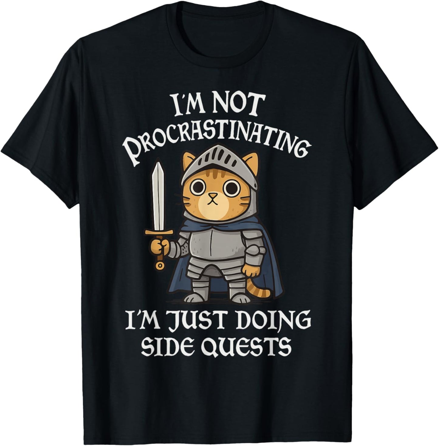 I'm Not Procrastinating I'm Just Doing Side Quests T-Shirt - T-Shirt | Black