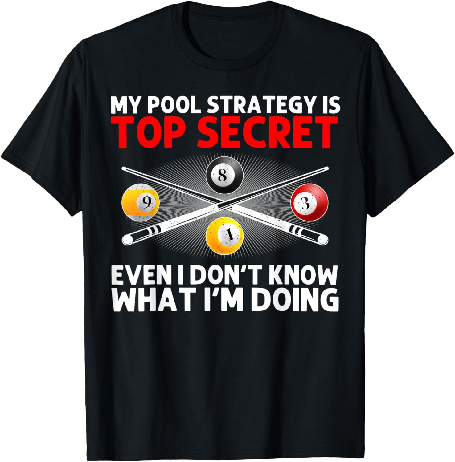 Best Pool Design Women Billiards Lover Pool Player T-Shirt - T-Shirt | Black