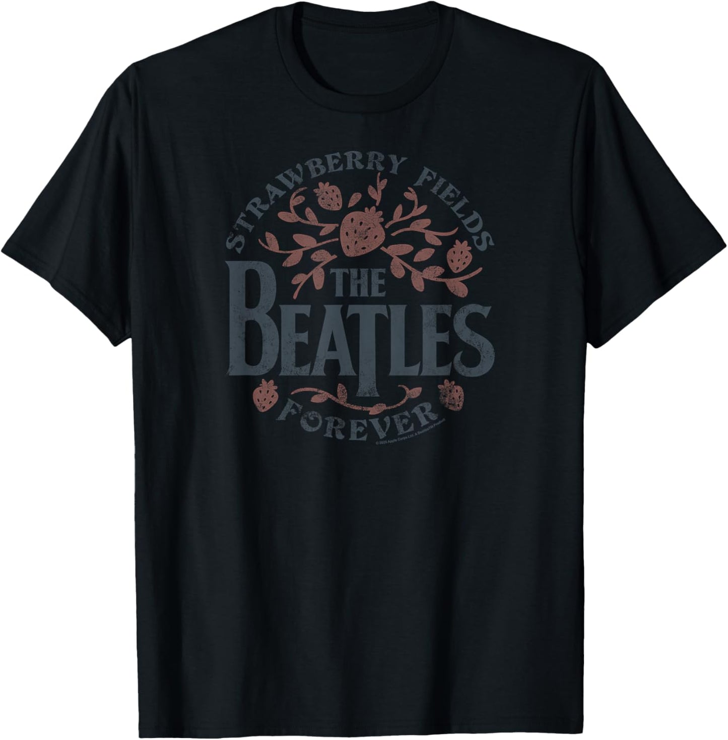 The Beatles -Strawberry Fields Forever Design T-Shirt - T-Shirt | Black