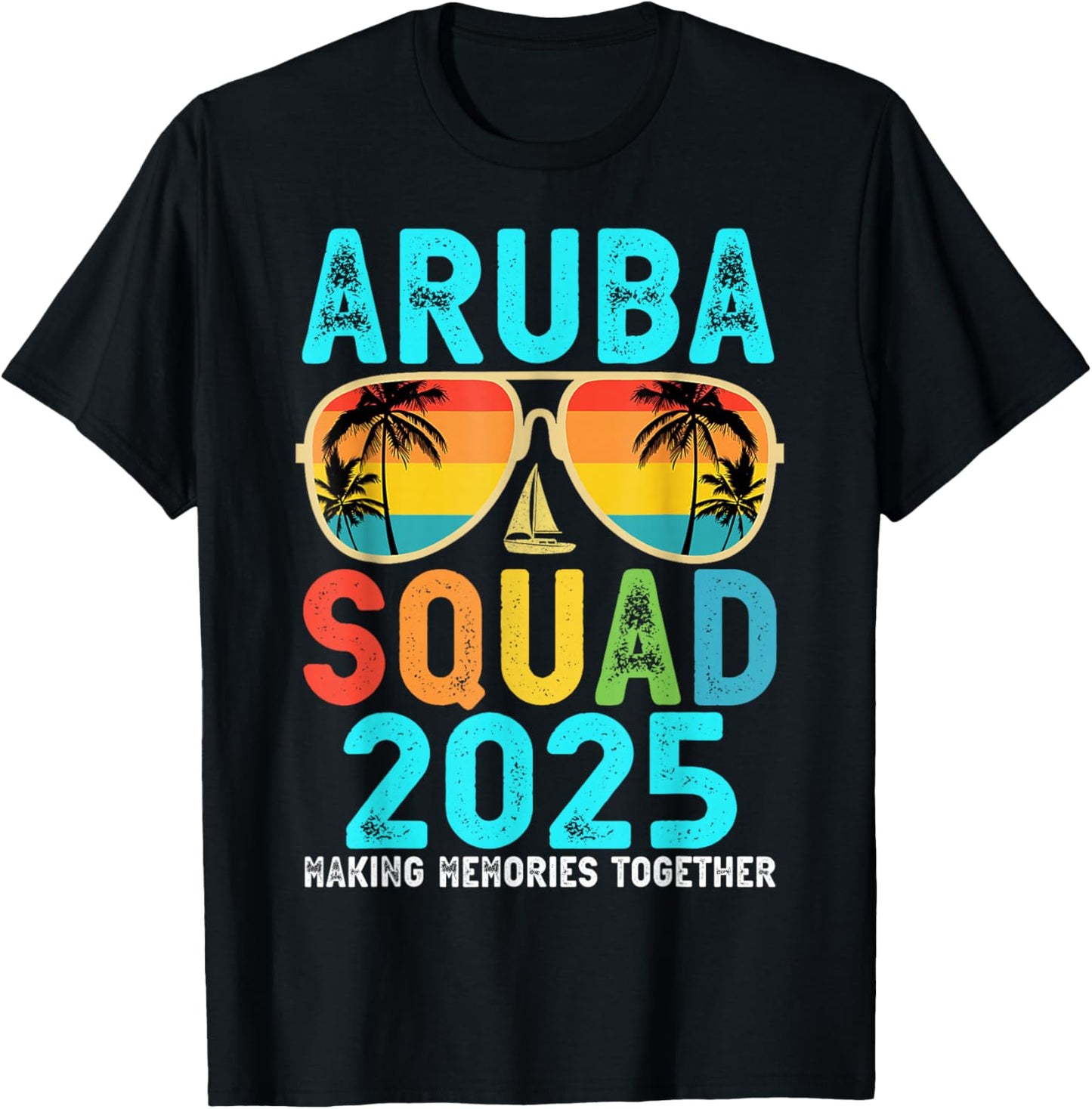 Aruba Squad 2025 Vacation Friends Family Matching Group T-Shirt - T-Shirt | Black
