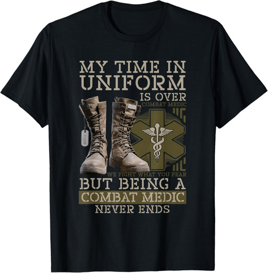 Combat Medic First Aid Field Medic Military T-Shirt - T-Shirt | Black
