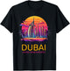 Dubai Souvenir Skyline UAE United Arab Emirate Reminder T-Shirt - T-Shirt | Black