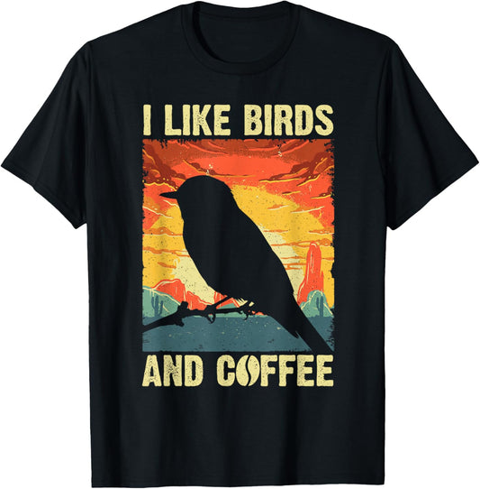 Best Bird Art Women Birding Nerd Birder Bird Watcher T-Shirt - T-Shirt | Black