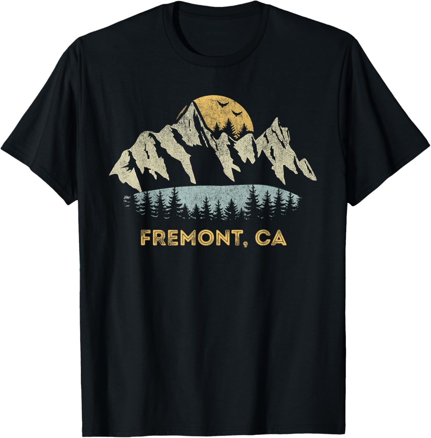 Fremont California Mountain Sunset Sunrise CA T-Shirt - T-Shirt | Black