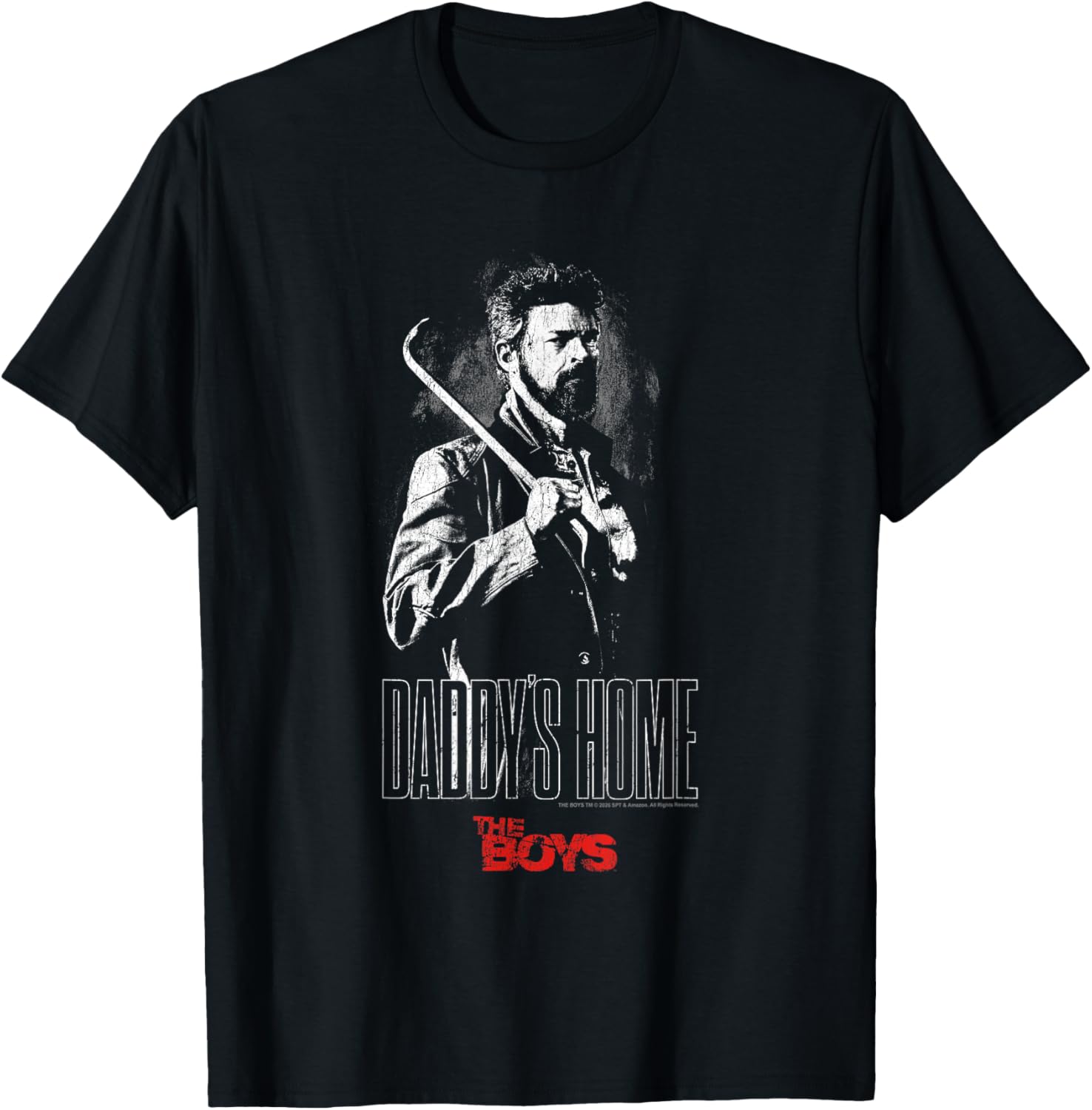 The Boys Daddy's Home Billy Butcher Black & White TV Show T-Shirt - T-Shirt | Black
