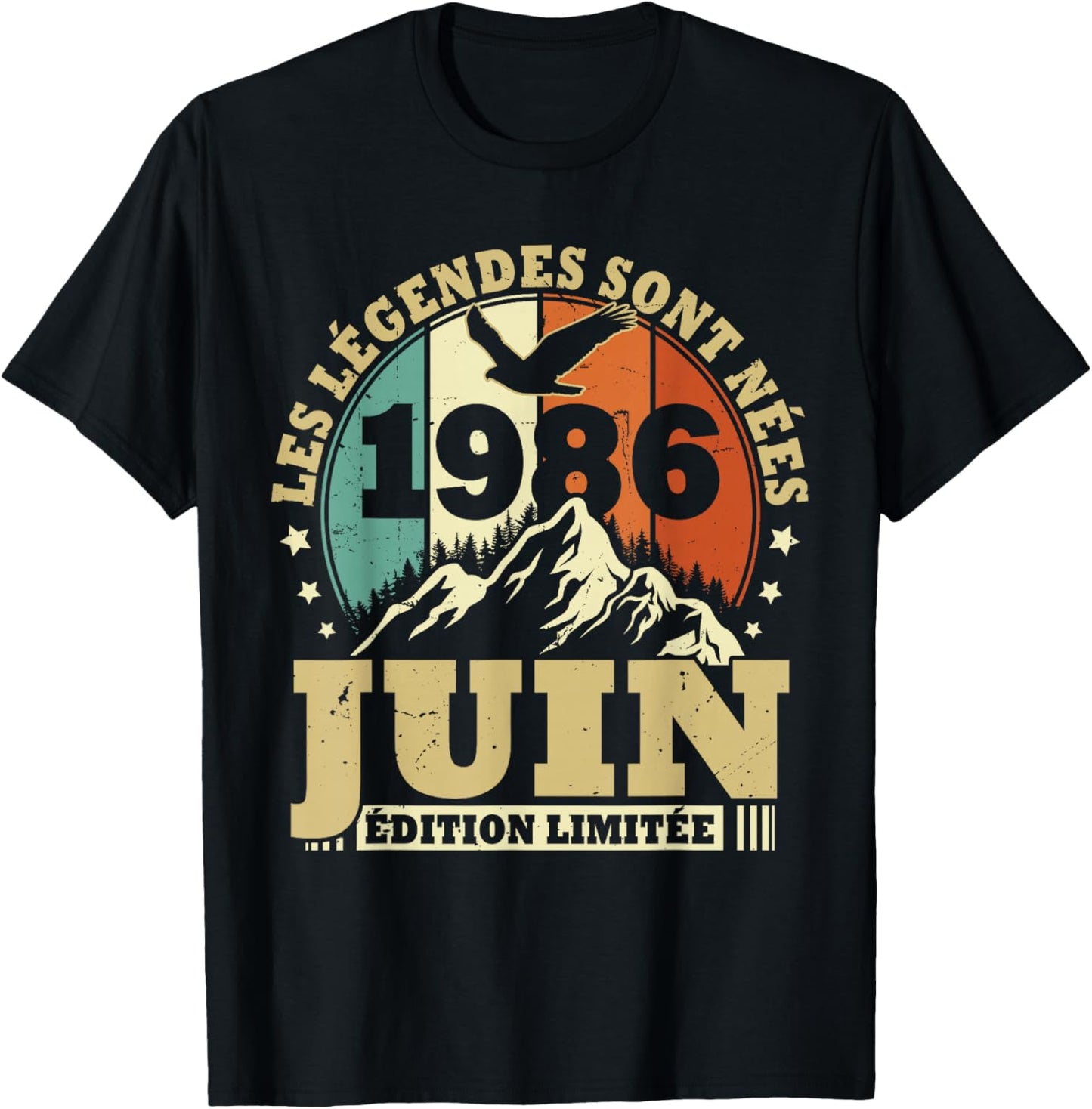 Les Légendes sont Nées en Juin 1986 Anniversaire 40 Ans T-Shirt - T-Shirt | Black