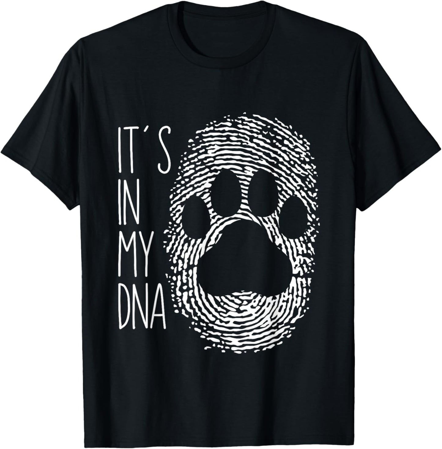 Cat Fingerprint Cats Lover T-Shirt - T-Shirt | Black