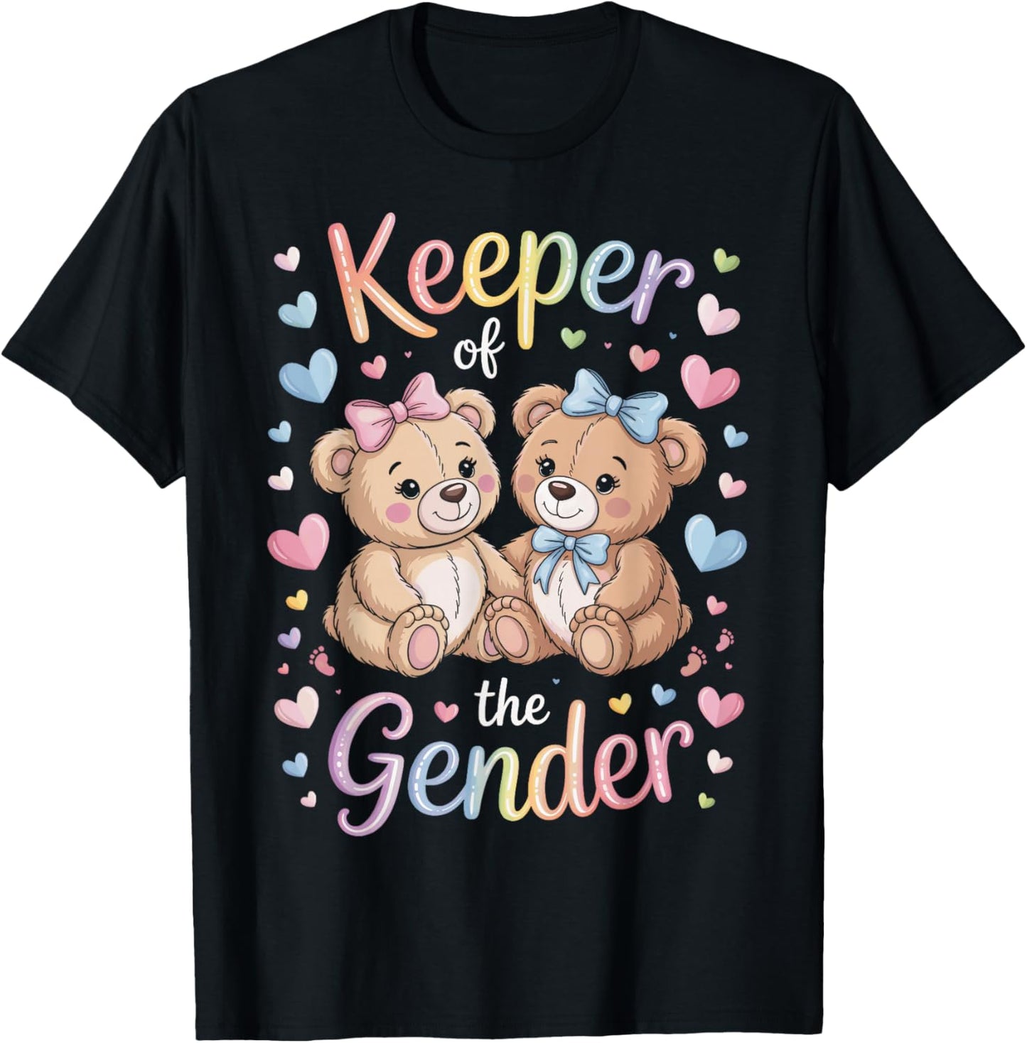 Keeper of The Gender Announcement Reveal Party Team T-Shirt - T-Shirt | Black
