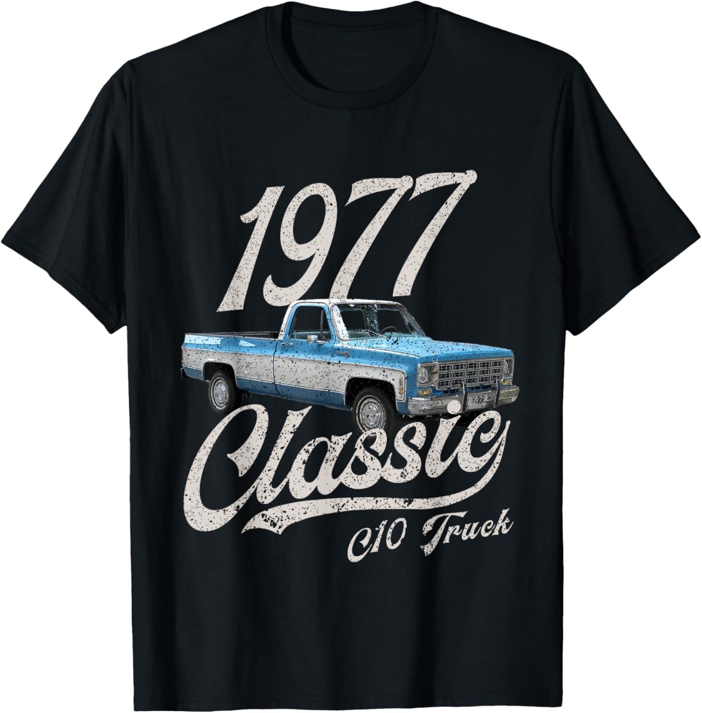 1977 77 C10 Truck T-Shirt - T-Shirt | Black