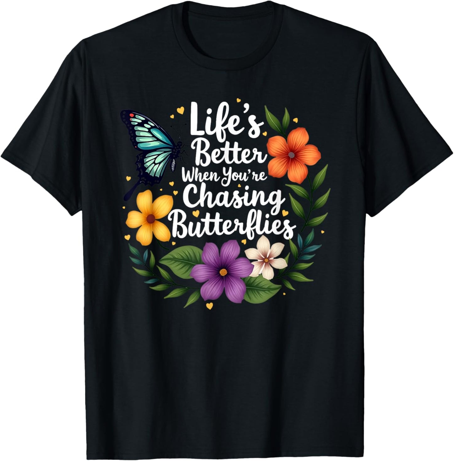 Butterfly Dreams Colorful Majestic Monarch Butterflies T-Shirt - T-Shirt | Black