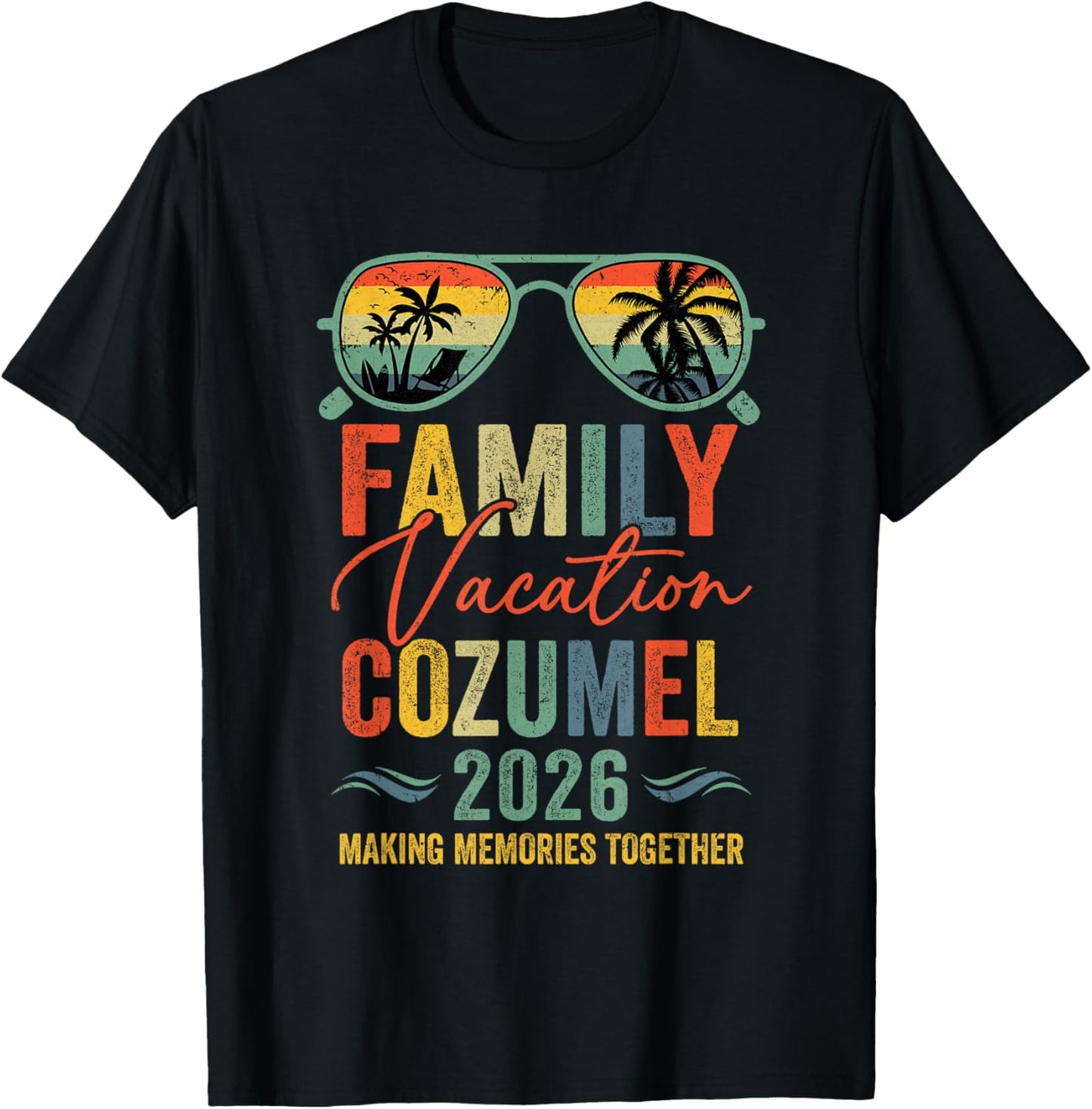 Cozumel Vacation 2026 Matching Family Group Summer T-Shirt - T-Shirt | Black