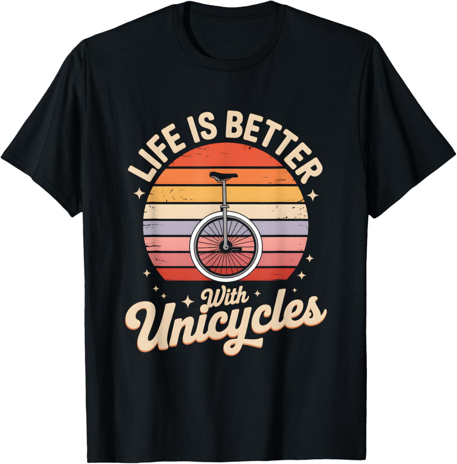 La Vie est Meilleure avec Le monocycle T-Shirt - T-Shirt | Black