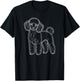 Line Art Toy Poodle Dog Toy Poodles T-Shirt - T-Shirt | Black