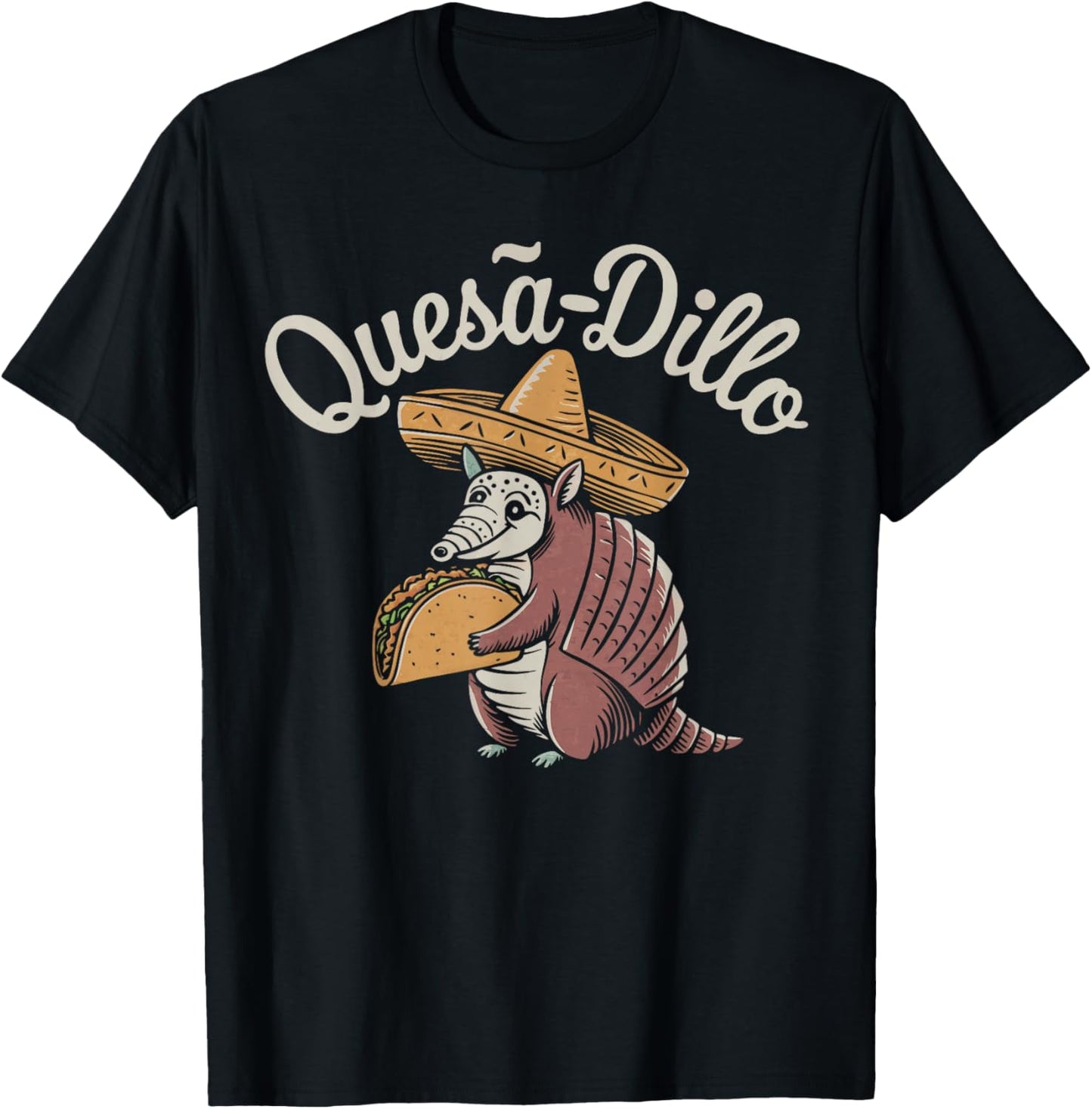 Funny Armadillo Quesadilla T-Shirt - T-Shirt | Black